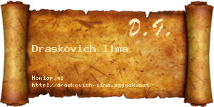 Draskovich Ilma névjegykártya